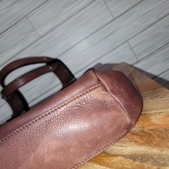 B Makowsky Leather Hobo Tote Large Brown Shoulder Bag Purse Weekender - Picture 16 of 16